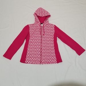 Susan Graver Weekend Pink Sweater Hoodie Size XS